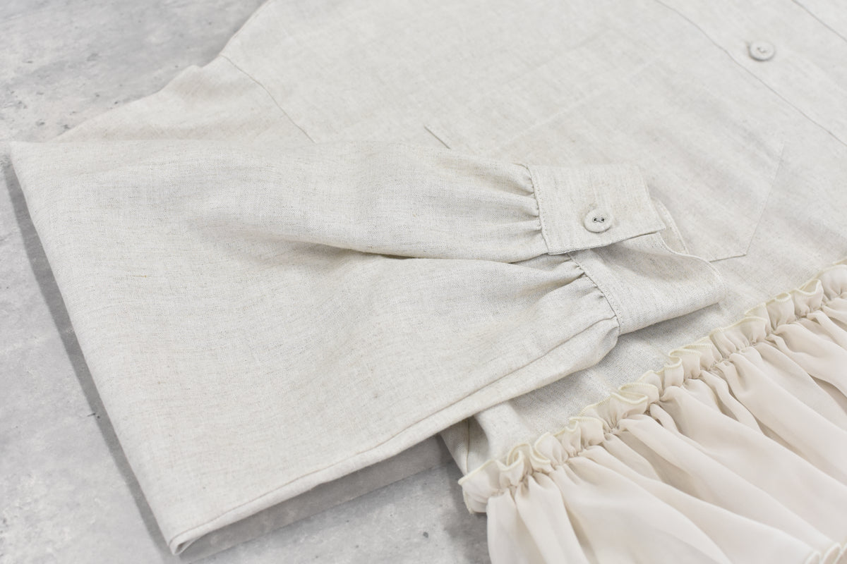 先行予約 BEDSIDEDRAMA / FRILL SHIRT JACKET