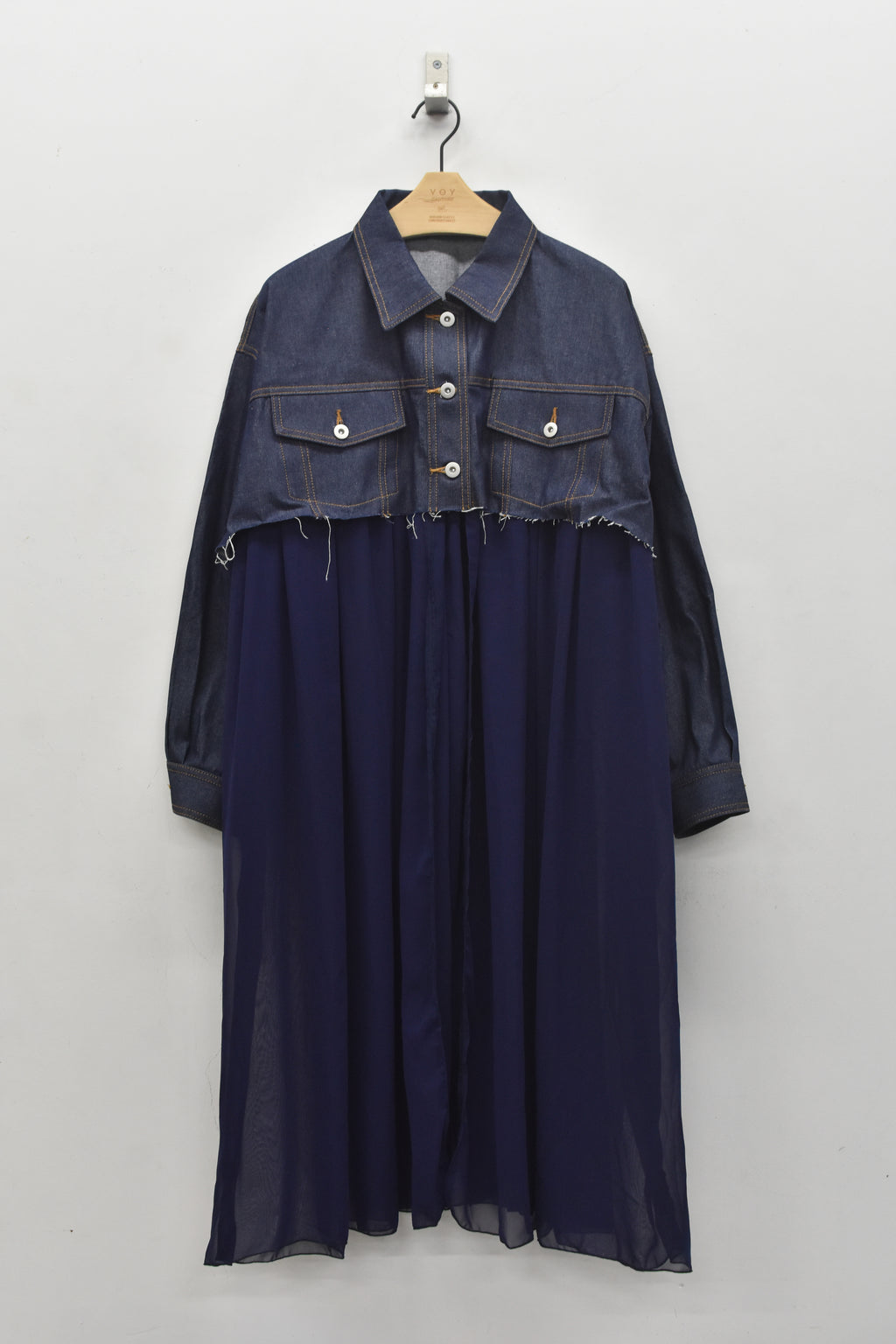 先行予約 BEDSIDEDRAMA / RAW-EDGE DENIM COAT