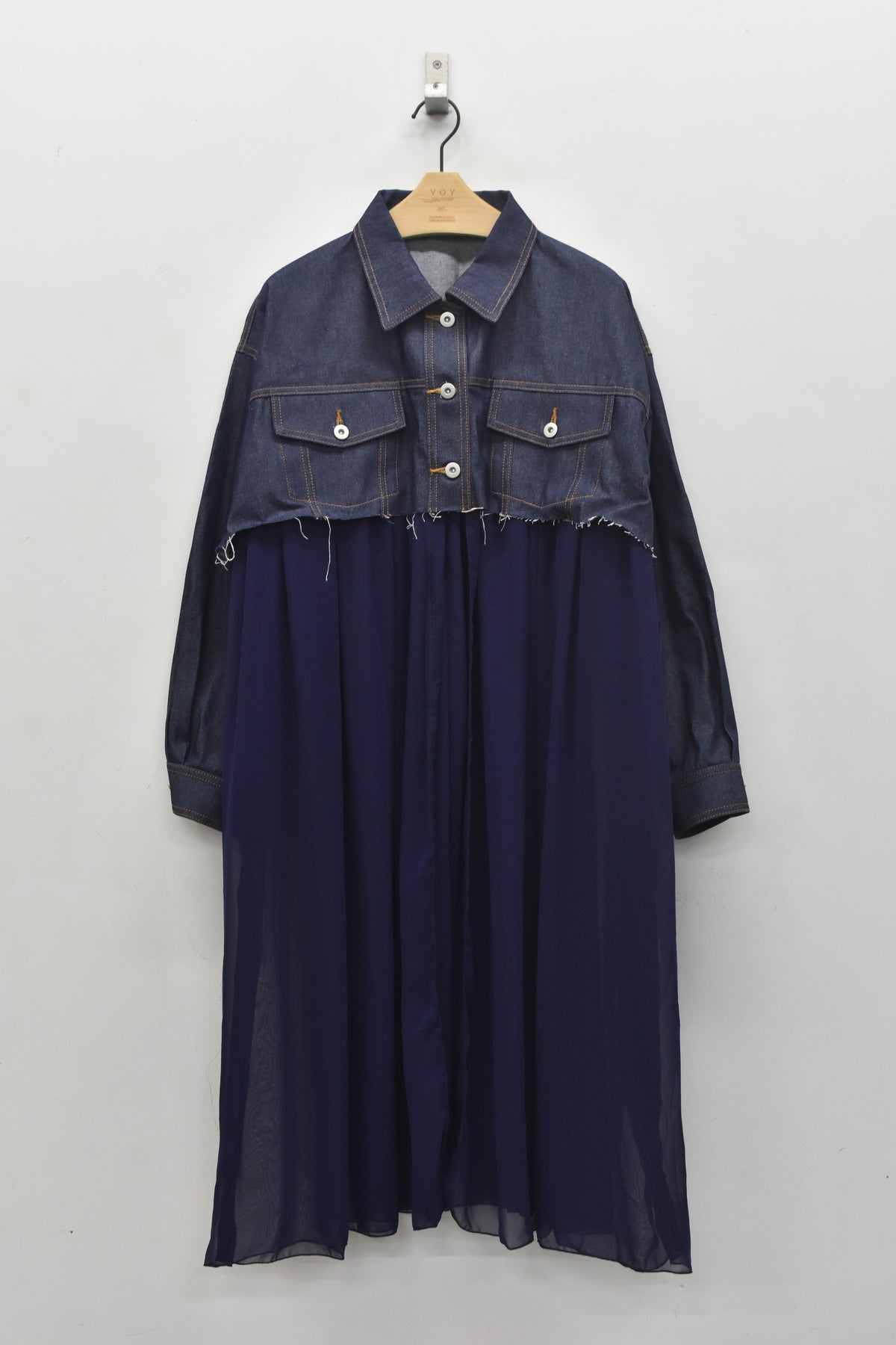 先行予約 BEDSIDEDRAMA / RAW-EDGE DENIM COAT