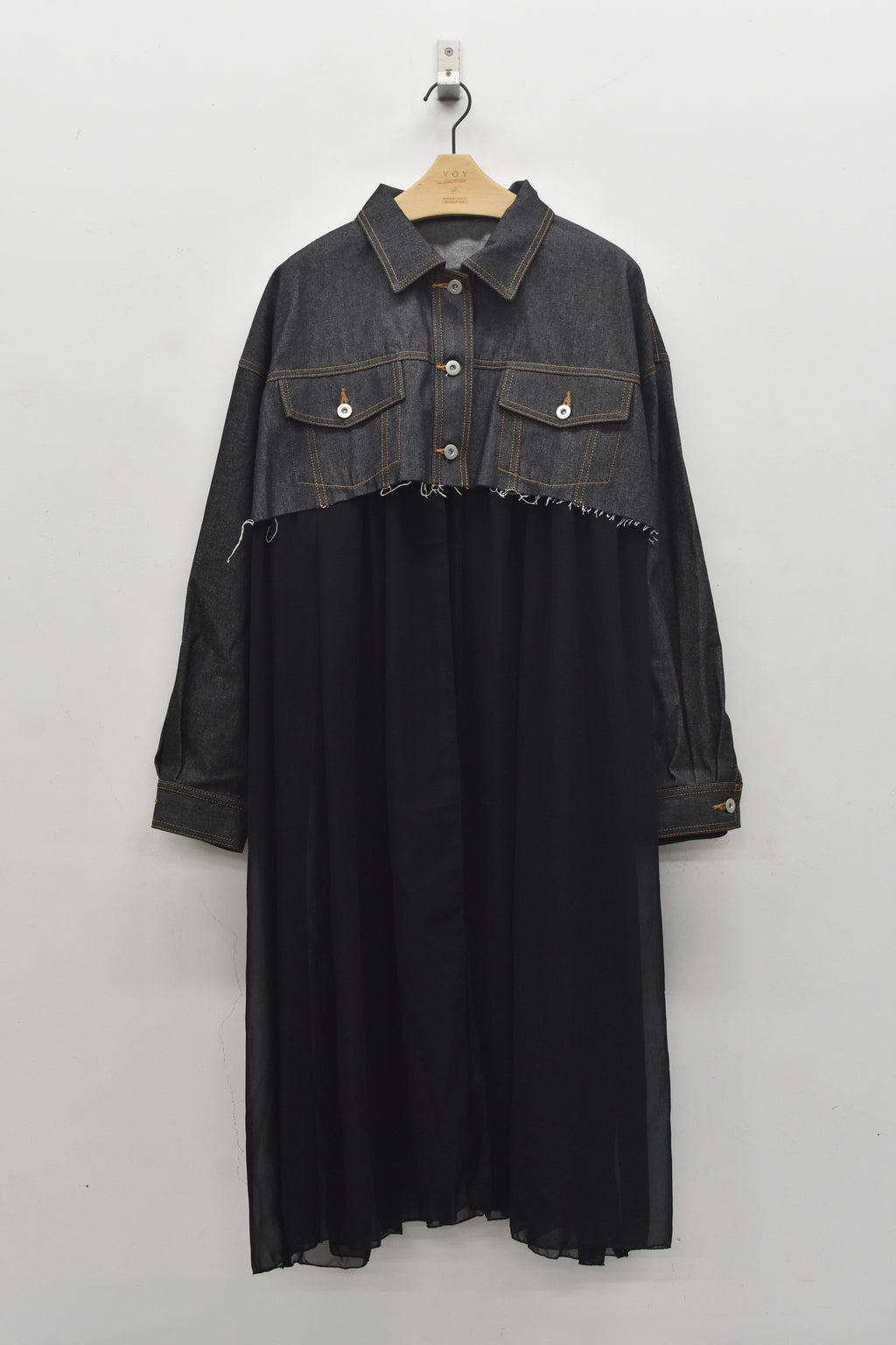 先行予約 BEDSIDEDRAMA / RAW-EDGE DENIM COAT