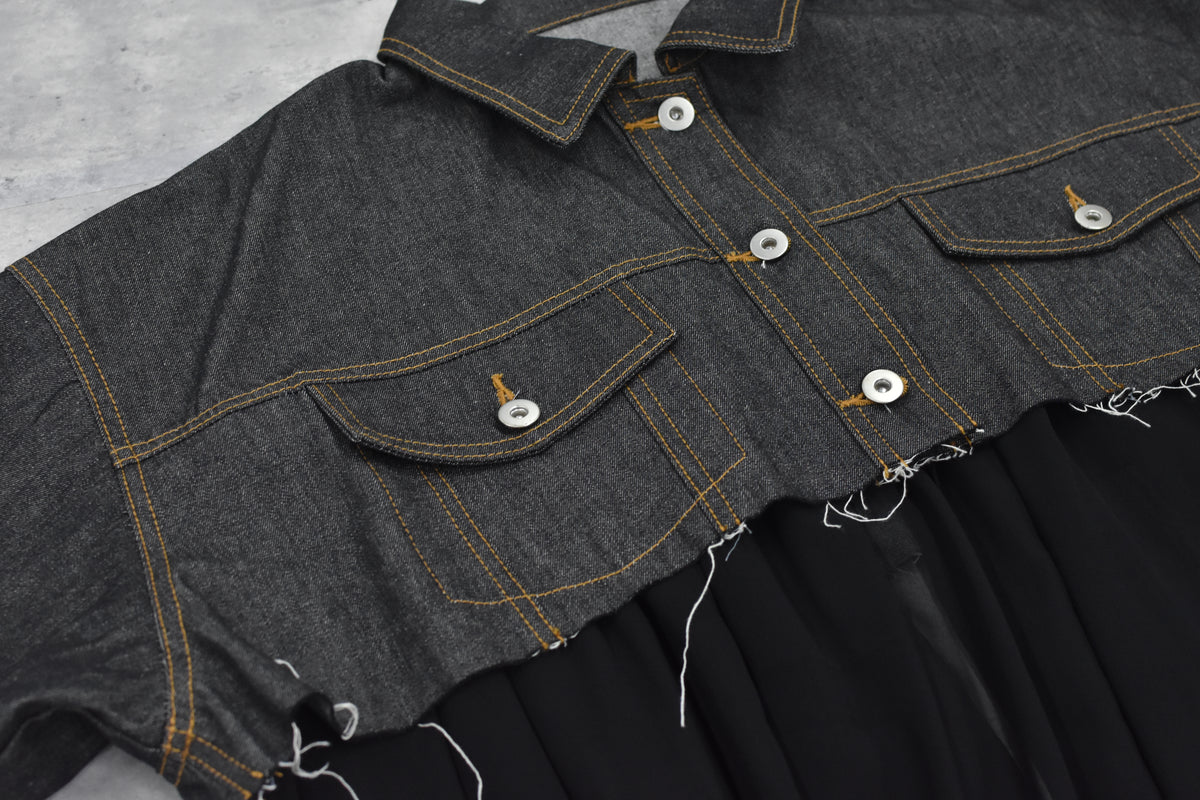 先行予約 BEDSIDEDRAMA / RAW-EDGE DENIM COAT