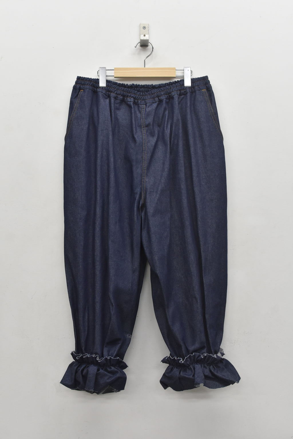 先行予約 BEDSIDEDRAMA / GATHERED DENIM PANTS