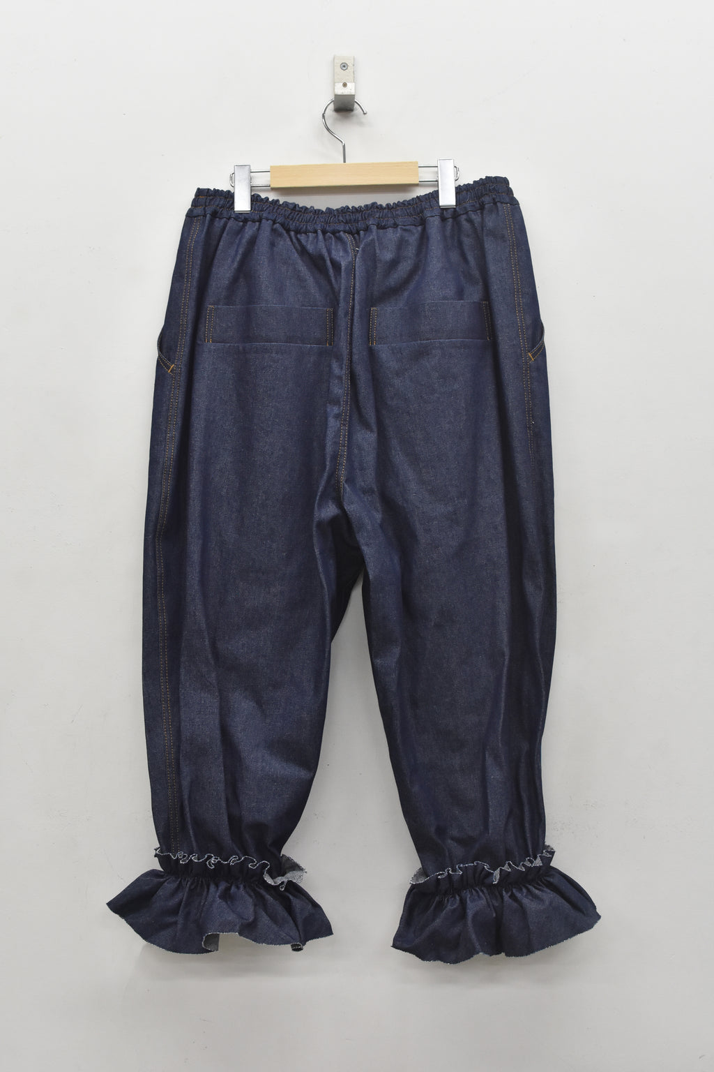 先行予約 BEDSIDEDRAMA / GATHERED DENIM PANTS
