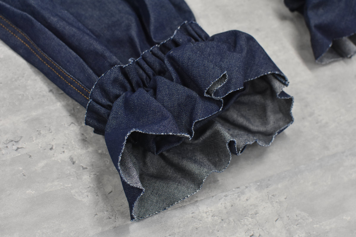先行予約 BEDSIDEDRAMA / GATHERED DENIM PANTS