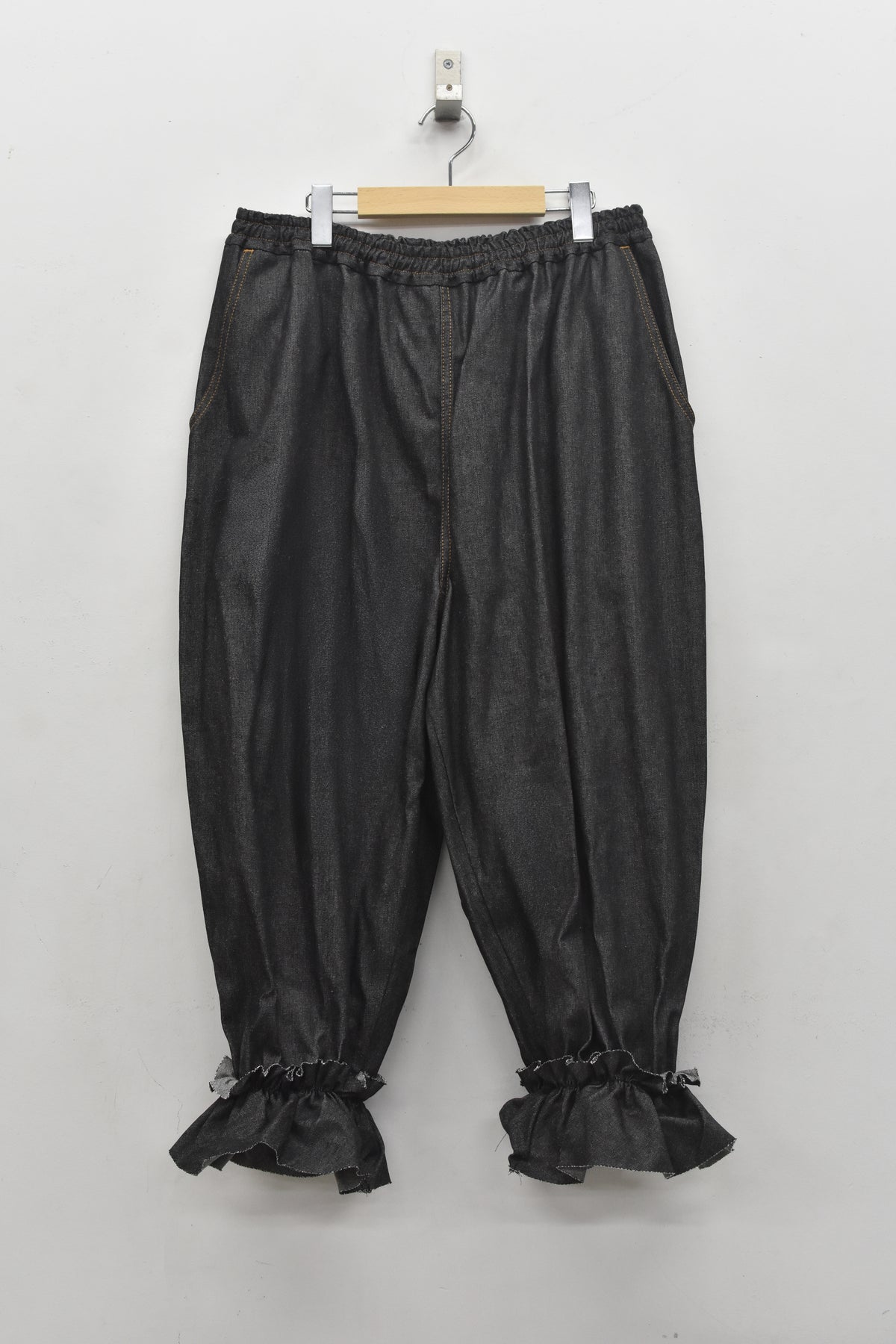 先行予約 BEDSIDEDRAMA / GATHERED DENIM PANTS