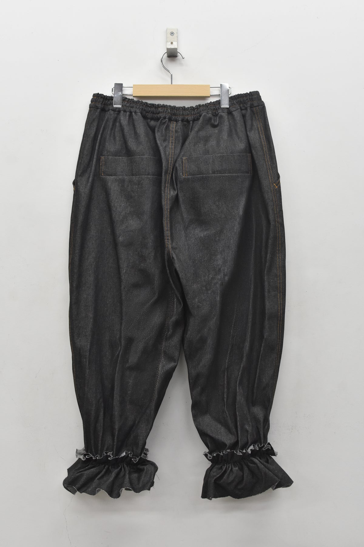 先行予約 BEDSIDEDRAMA / GATHERED DENIM PANTS