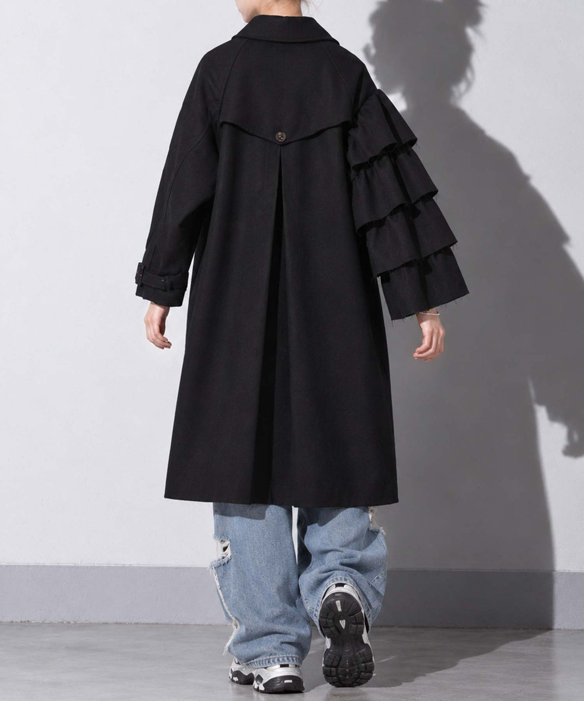 BEDSIDEDRAMA / Dreamin' Mix Wide Coat - BLACK