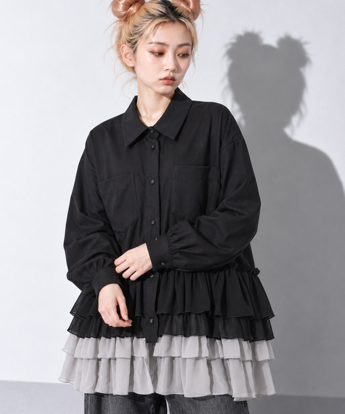 先行予約 BEDSIDEDRAMA / FRILL SHIRT JACKET