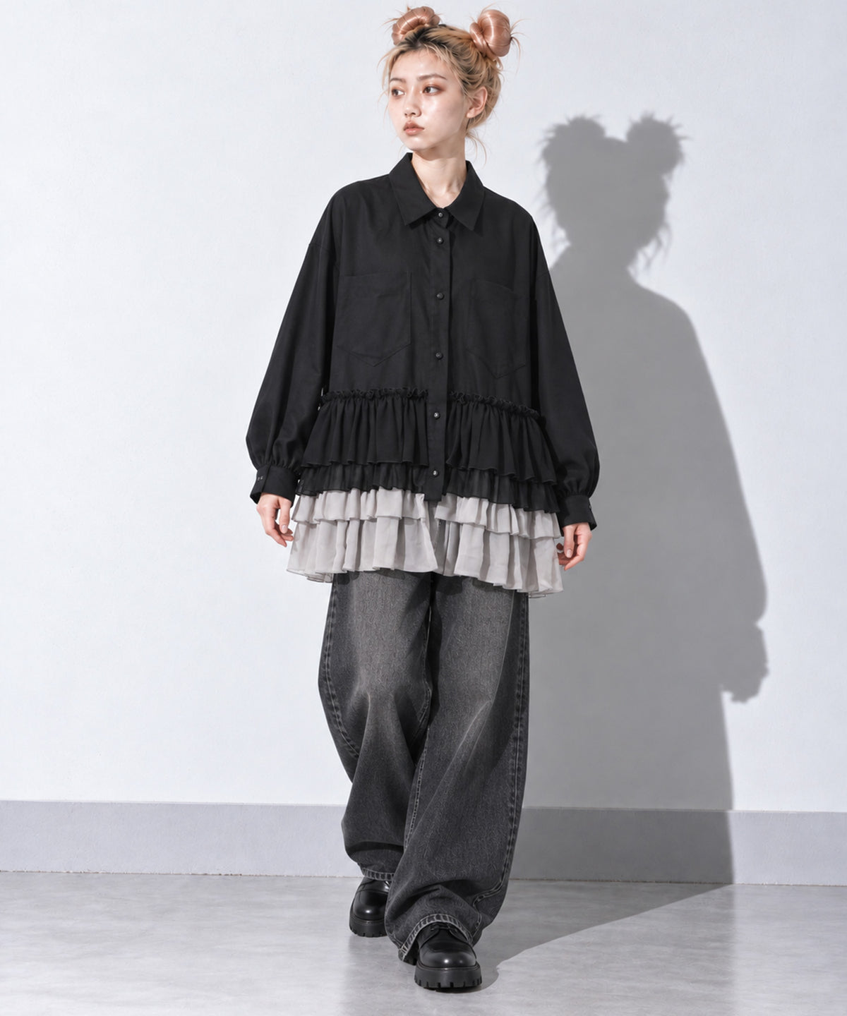先行予約 BEDSIDEDRAMA / FRILL SHIRT JACKET