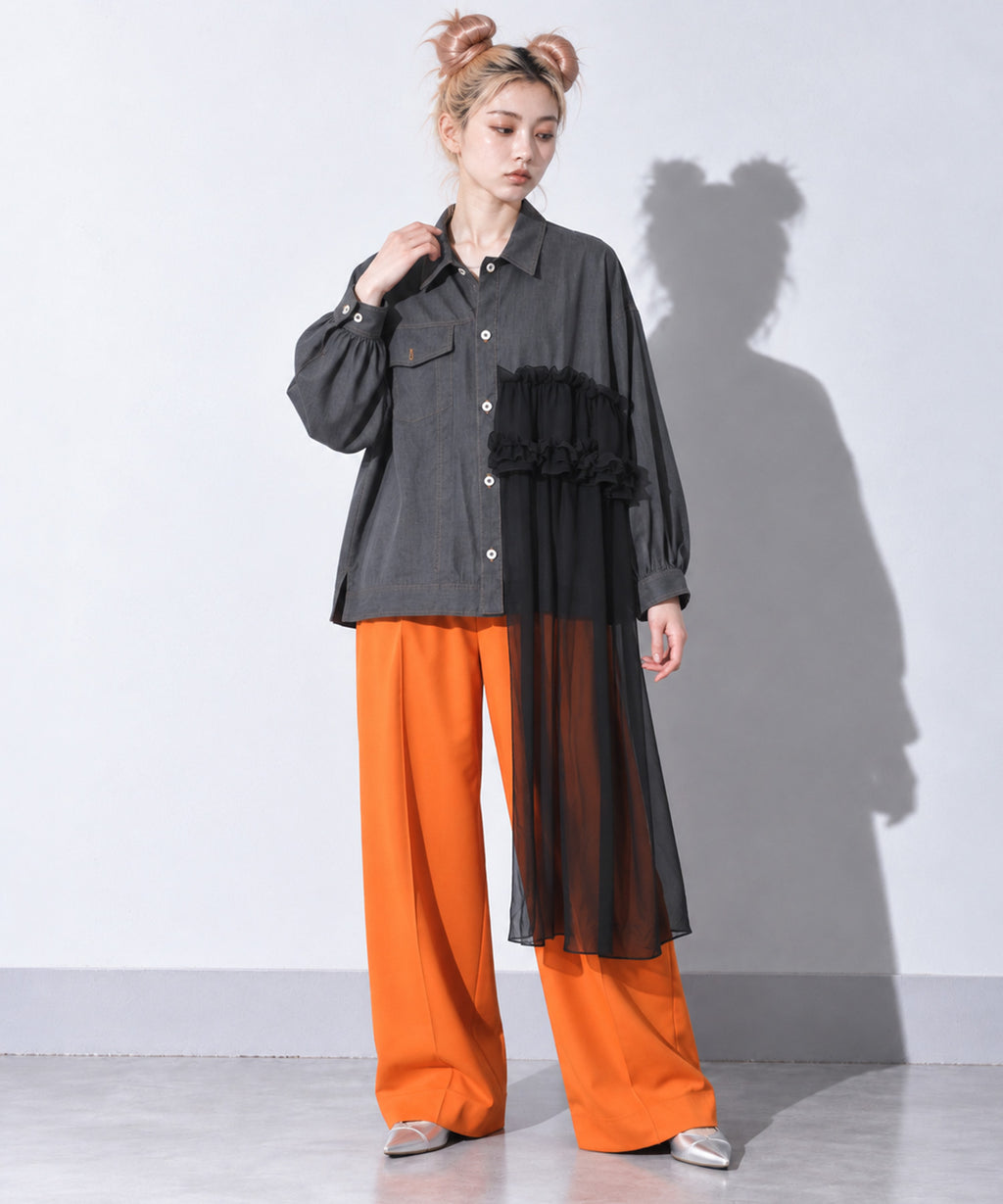 先行予約 BEDSIDEDRAMA / ASYMMETRICAL SHIRT JACKET