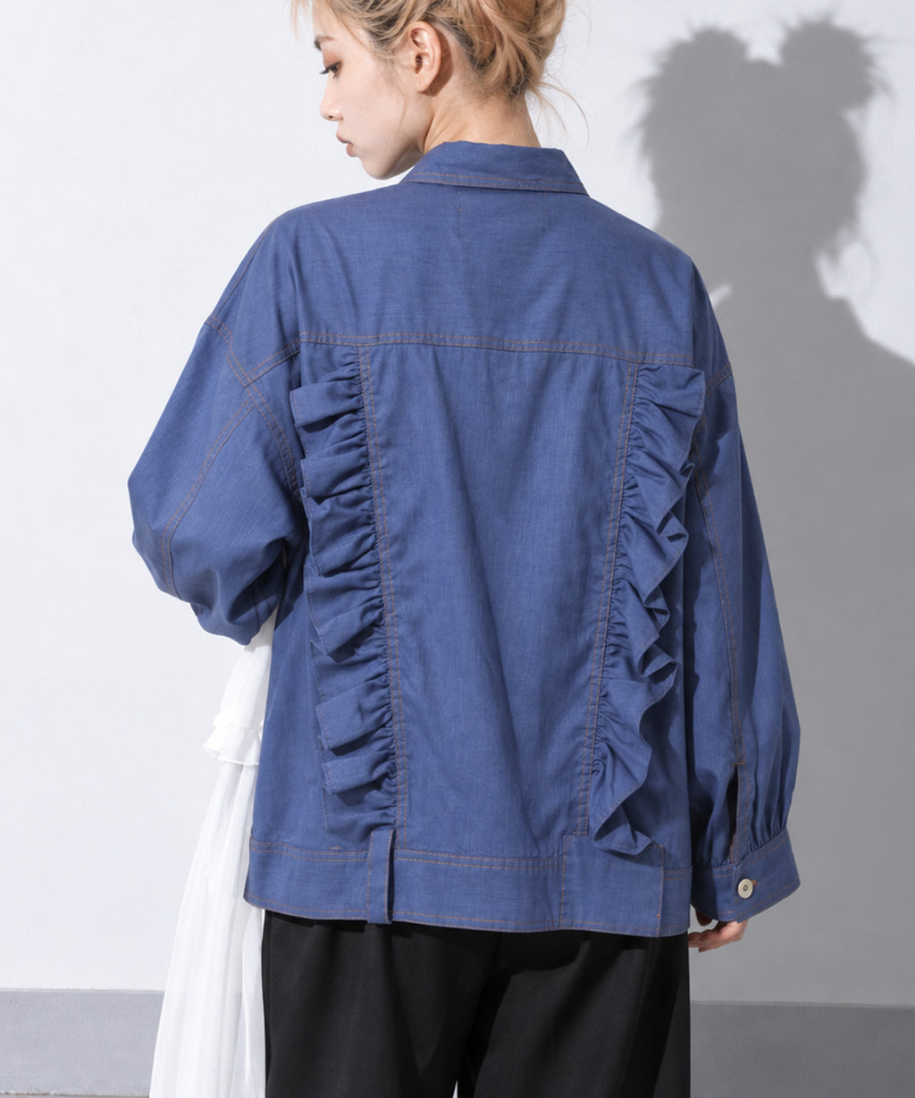 先行予約 BEDSIDEDRAMA / ASYMMETRICAL SHIRT JACKET