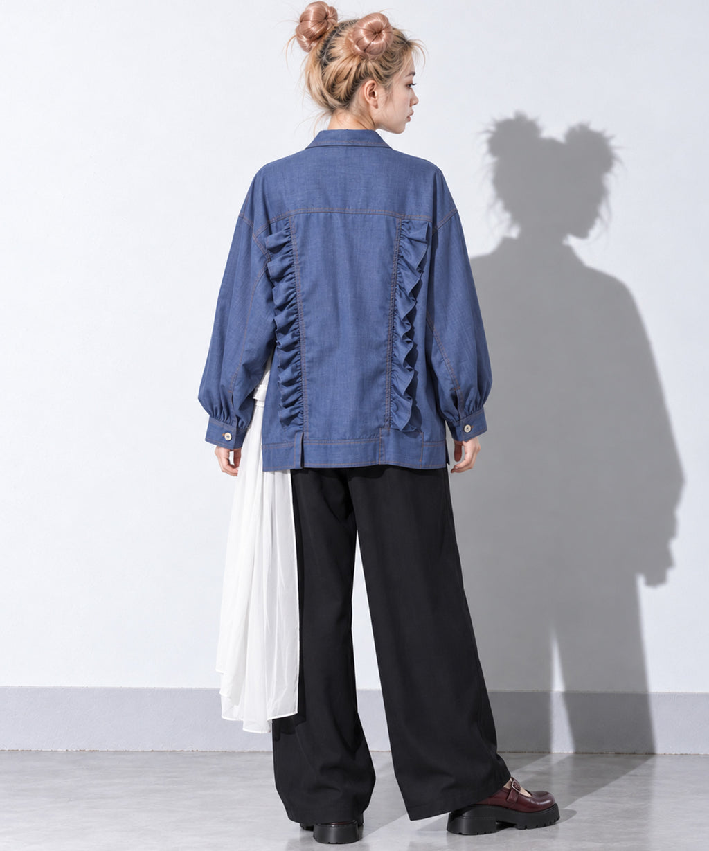 先行予約 BEDSIDEDRAMA / ASYMMETRICAL SHIRT JACKET