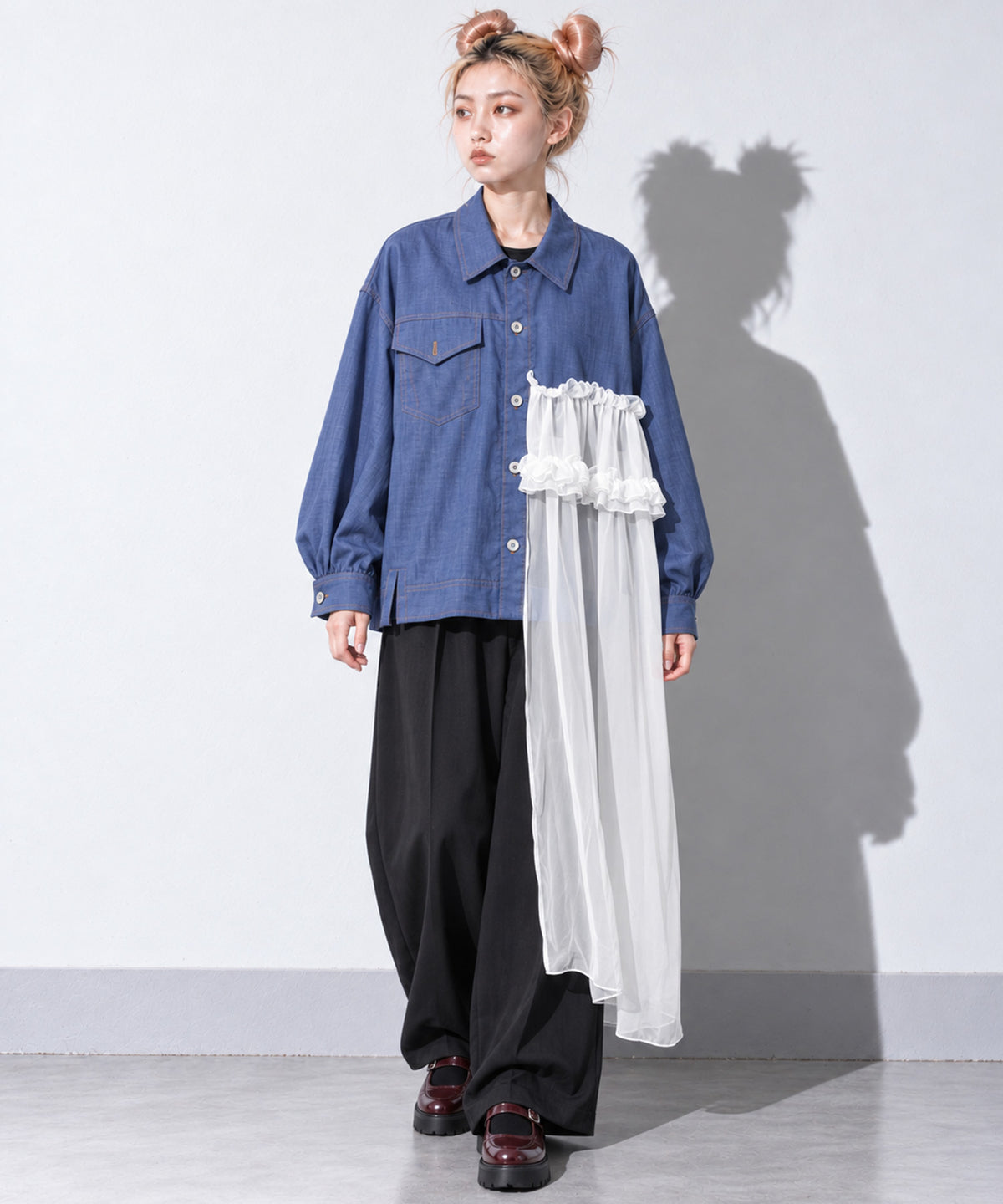 先行予約 BEDSIDEDRAMA / ASYMMETRICAL SHIRT JACKET