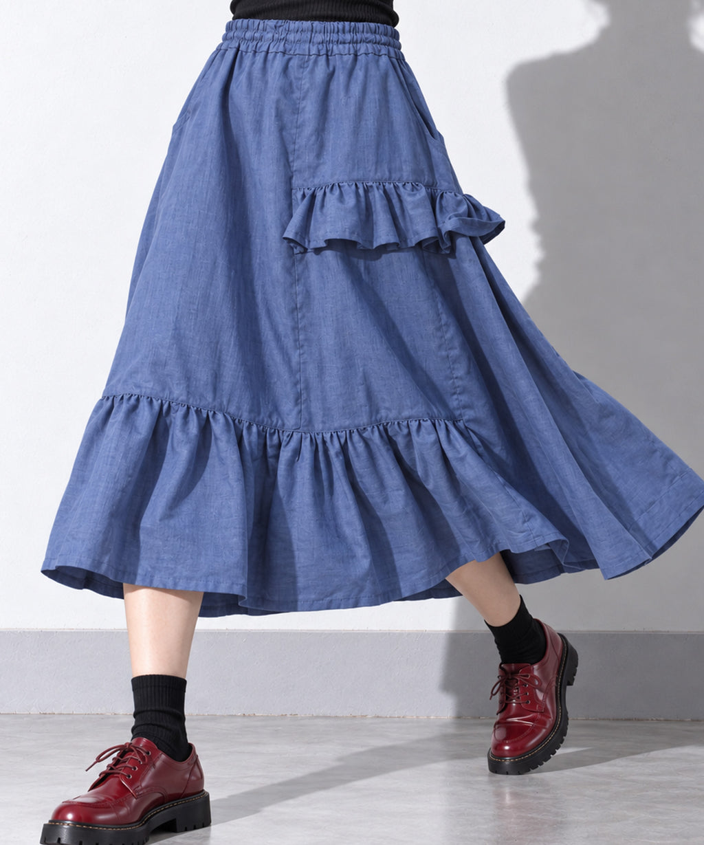 先行予約 BEDSIDEDRAMA / ASYMMETRICAL SHIRT SKIRT