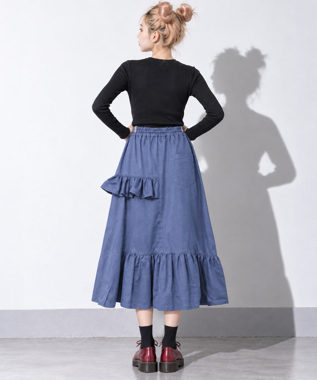 先行予約 BEDSIDEDRAMA / ASYMMETRICAL SHIRT SKIRT