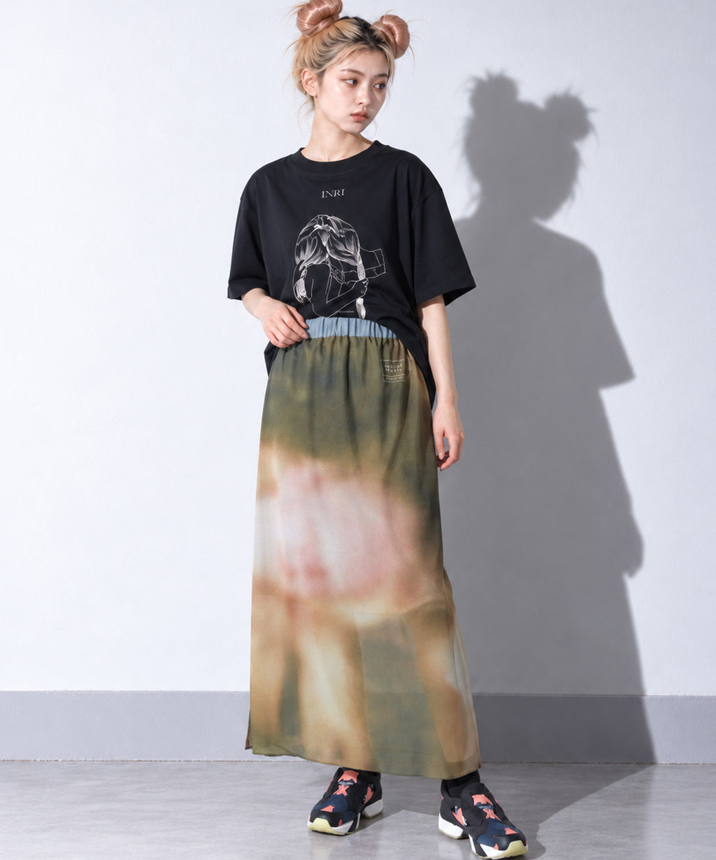 先行予約 BEDSIDEDRAMA / DIM PRINT LONG SKIRT
