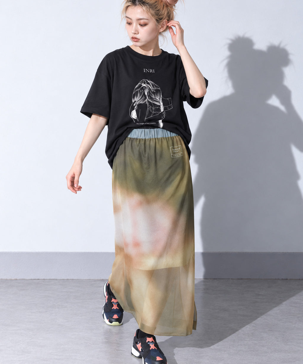 先行予約 BEDSIDEDRAMA / DIM PRINT LONG SKIRT