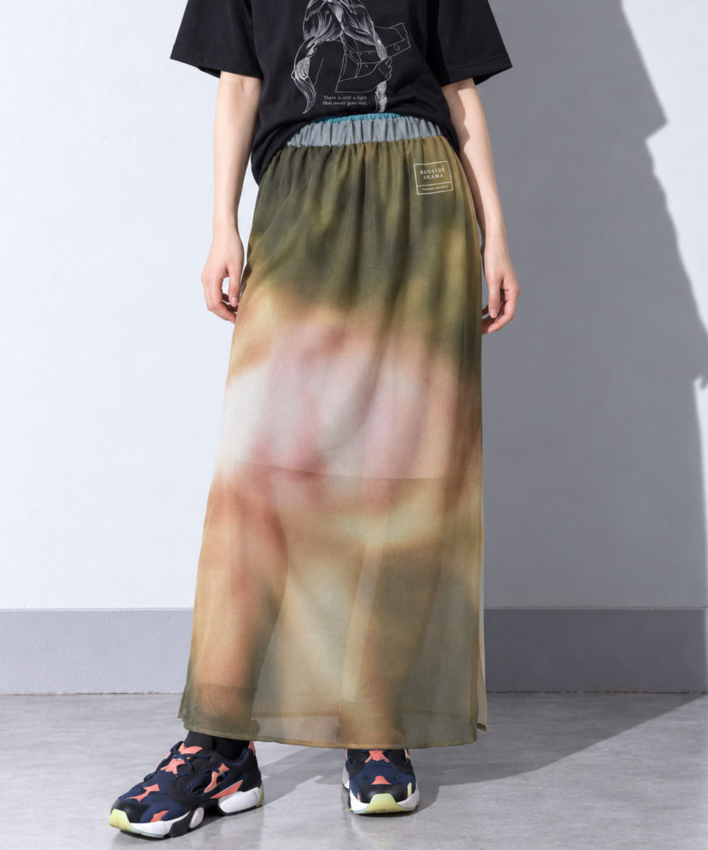 先行予約 BEDSIDEDRAMA / DIM PRINT LONG SKIRT
