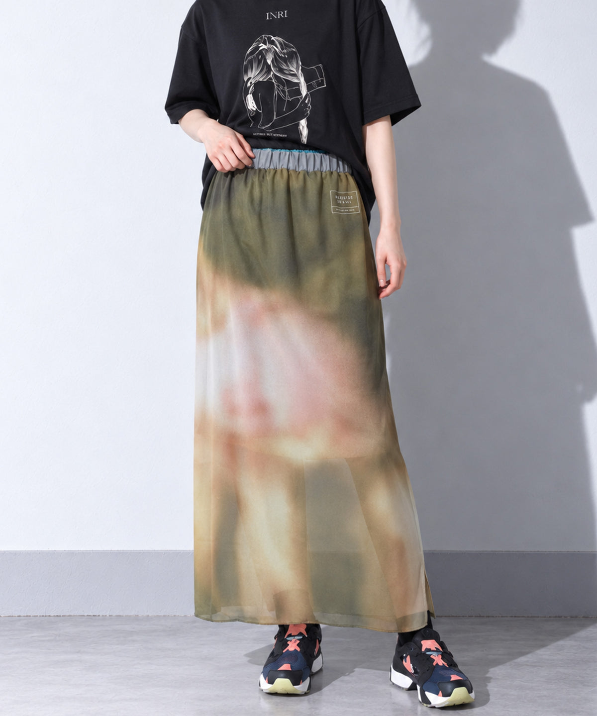 先行予約 BEDSIDEDRAMA / DIM PRINT LONG SKIRT
