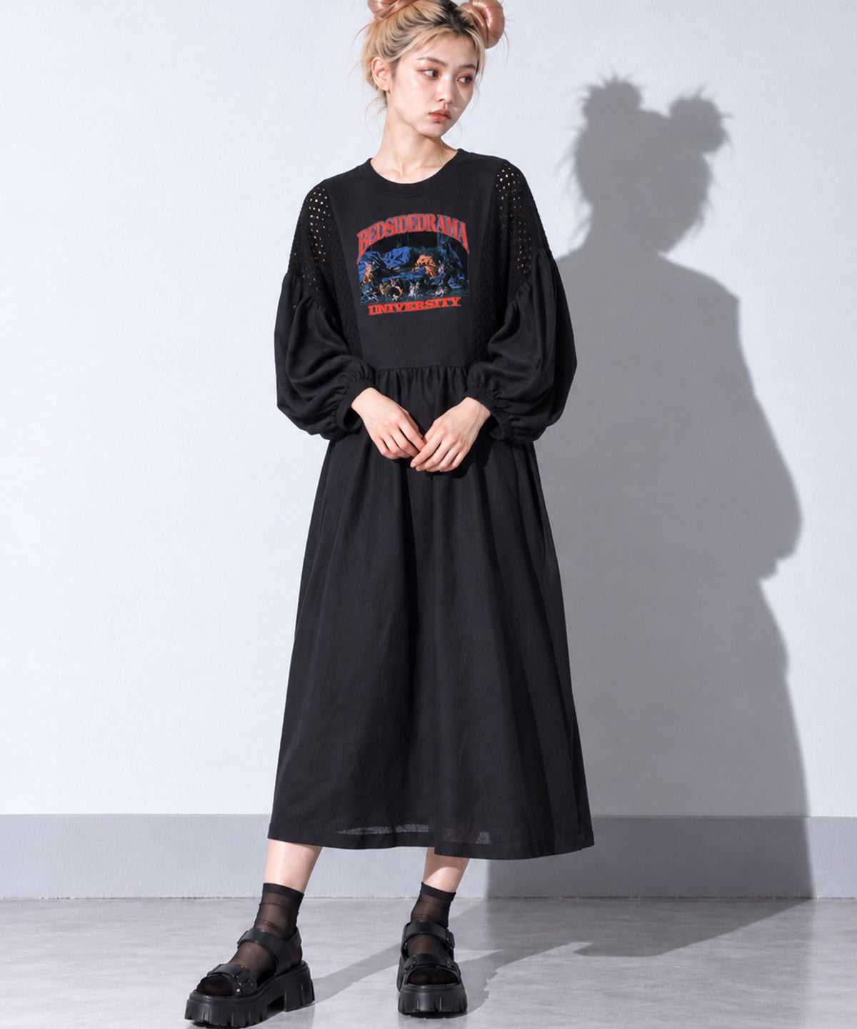 先行予約 BEDSIDEDRAMA / MIXTURE MEMORY DRESS プリント有りver
