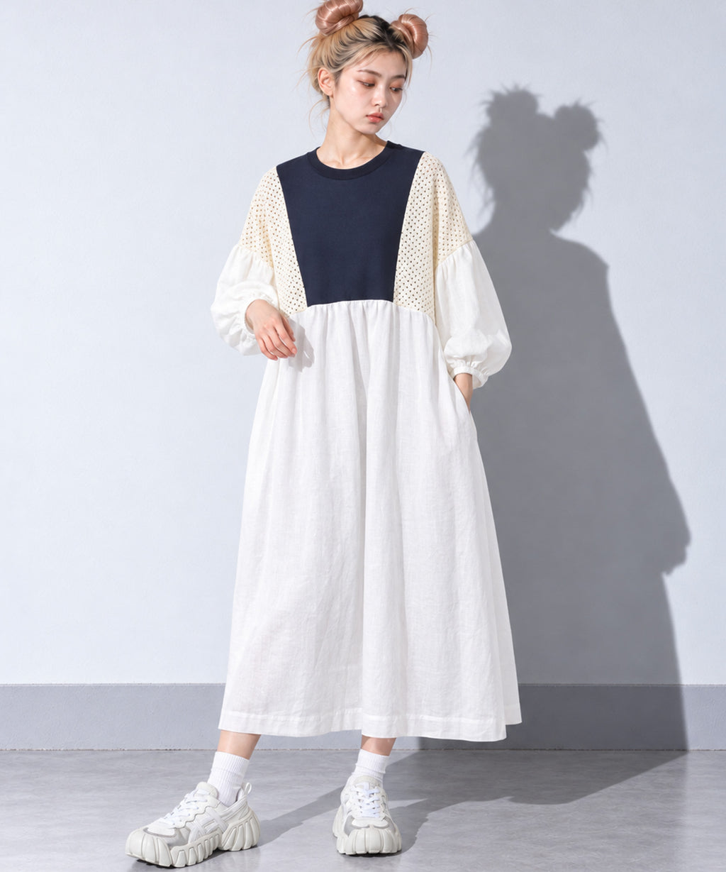 先行予約 BEDSIDEDRAMA / MIXTURE MEMORY DRESS 無地ver