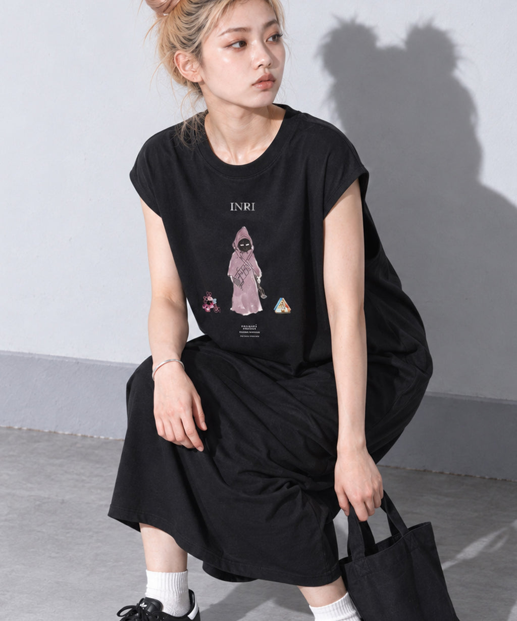 先行予約 BEDSIDEDRAMA / RELAX TEE DRESS_A