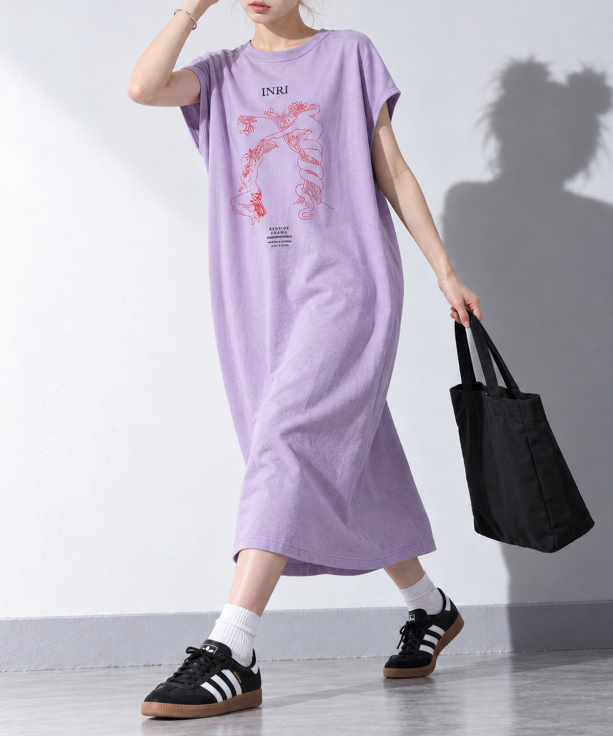 先行予約 BEDSIDEDRAMA / RELAX TEE DRESS_B