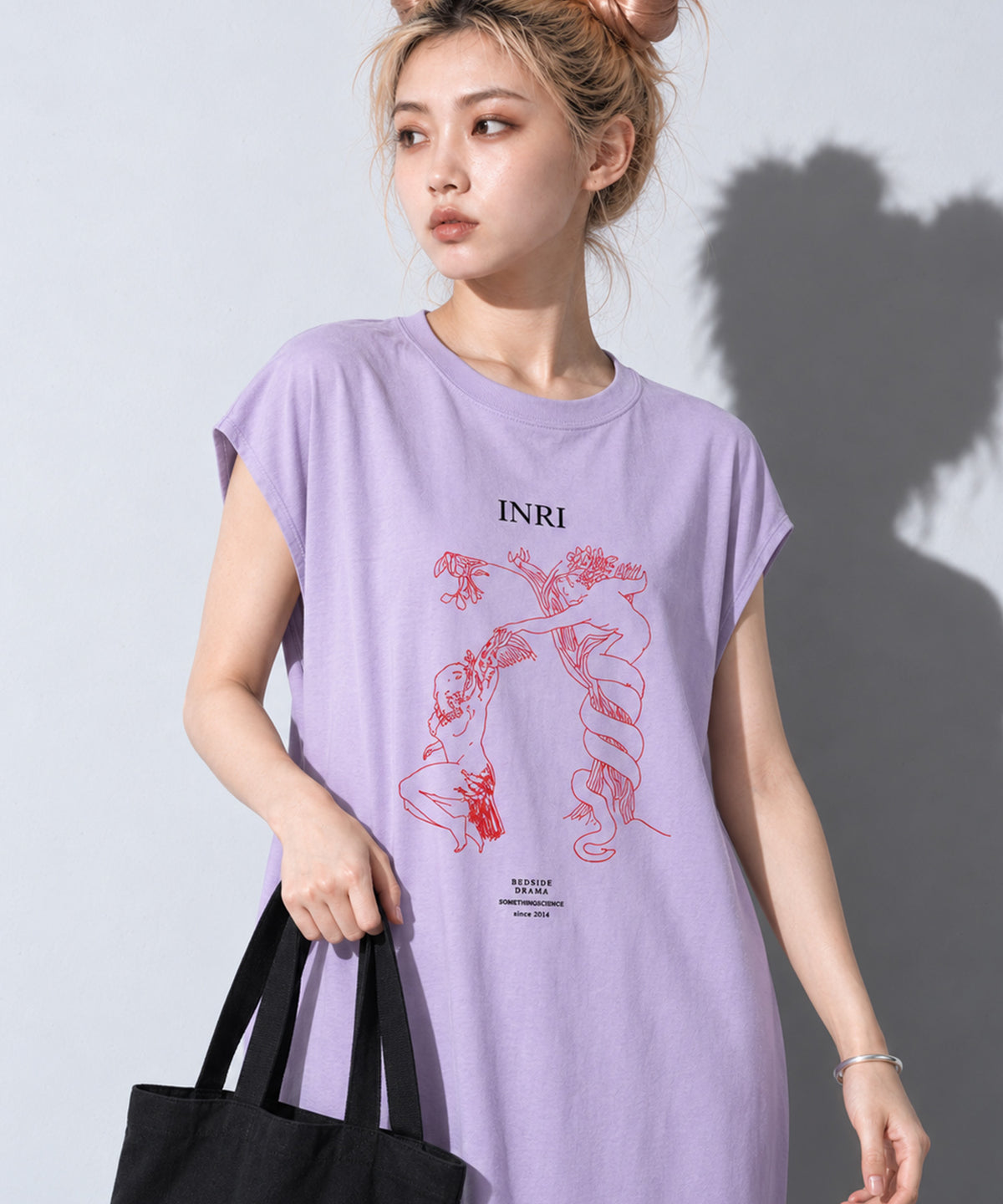 先行予約 BEDSIDEDRAMA / RELAX TEE DRESS_B