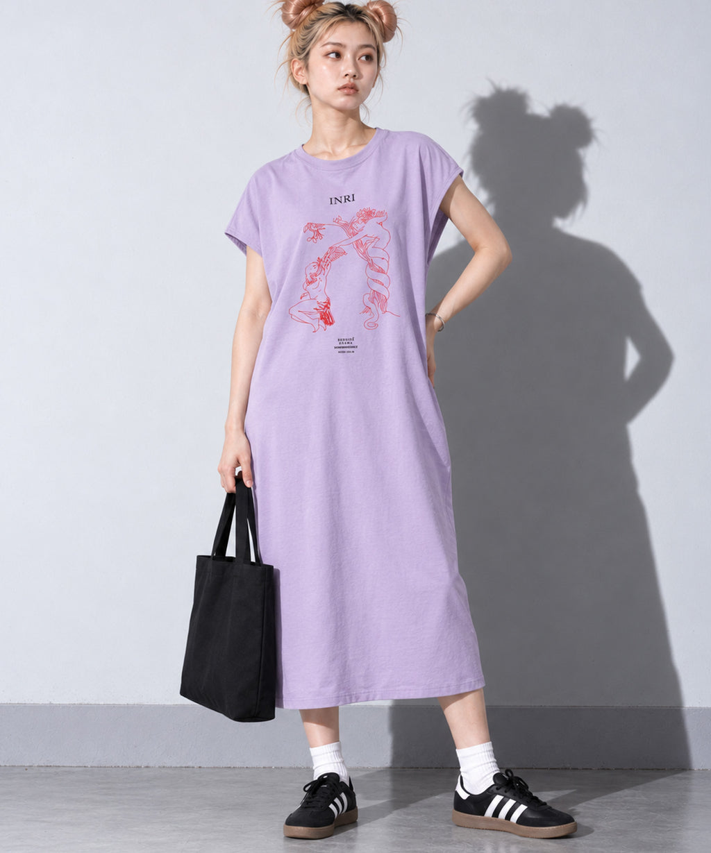 先行予約 BEDSIDEDRAMA / RELAX TEE DRESS_B
