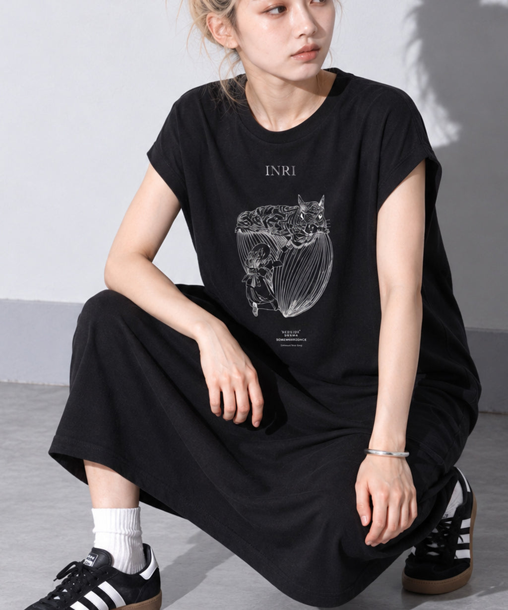 先行予約 BEDSIDEDRAMA / RELAX TEE DRESS_D