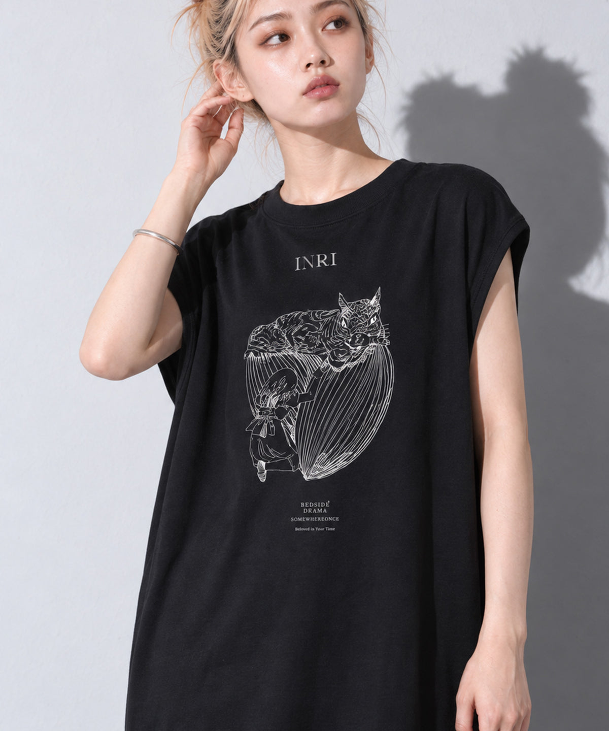 先行予約 BEDSIDEDRAMA / RELAX TEE DRESS_D