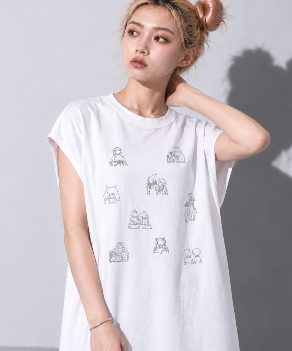 先行予約 BEDSIDEDRAMA / RELAX TEE DRESS_F