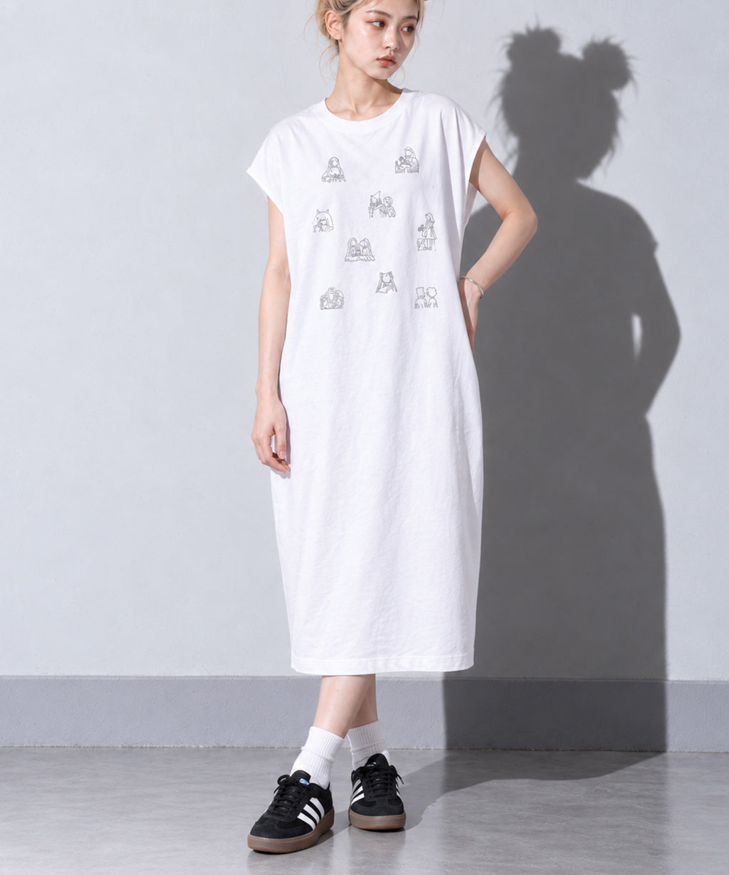 先行予約 BEDSIDEDRAMA / RELAX TEE DRESS_F