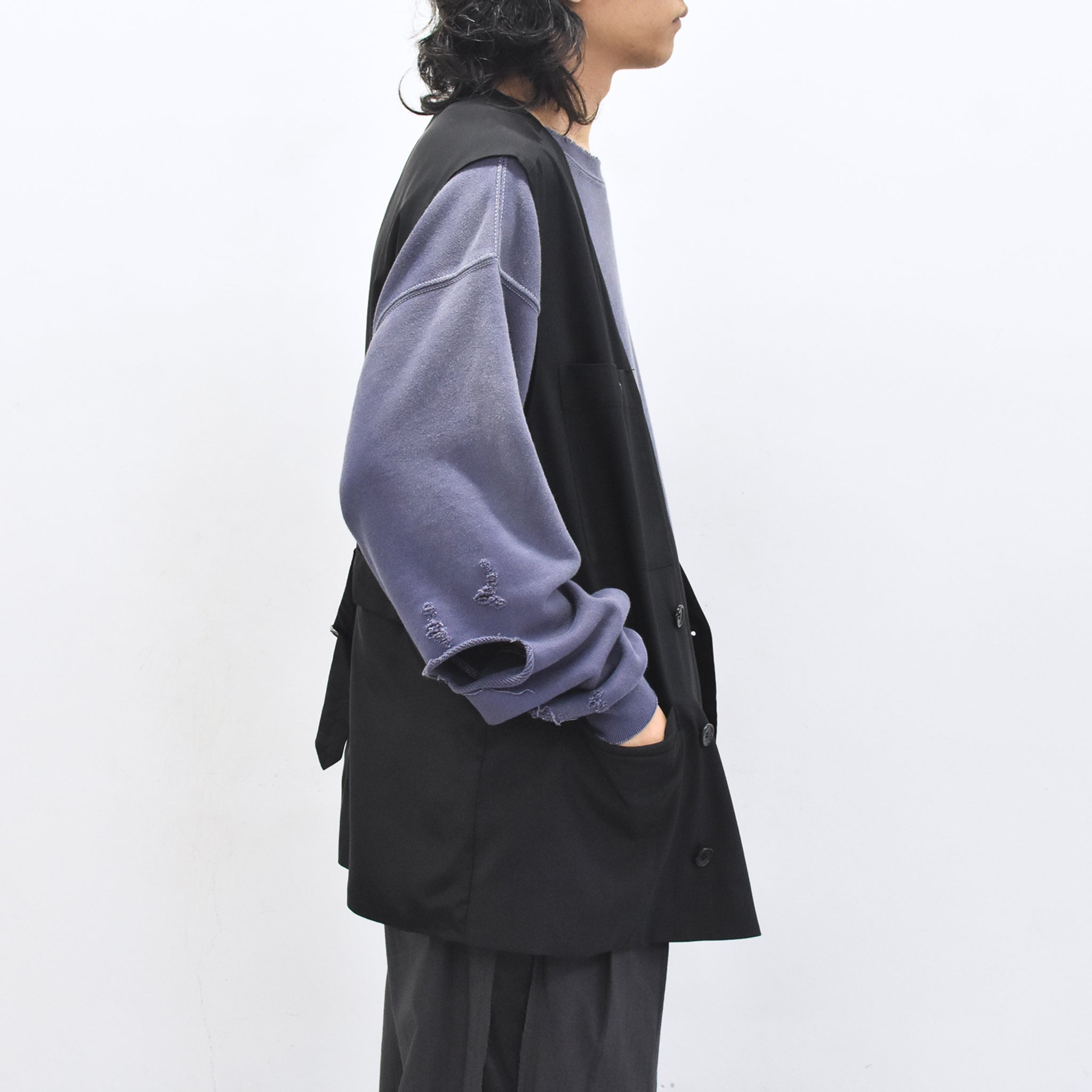THE JEAN PIERRE / French Army Cargo Jilet - BLACK
