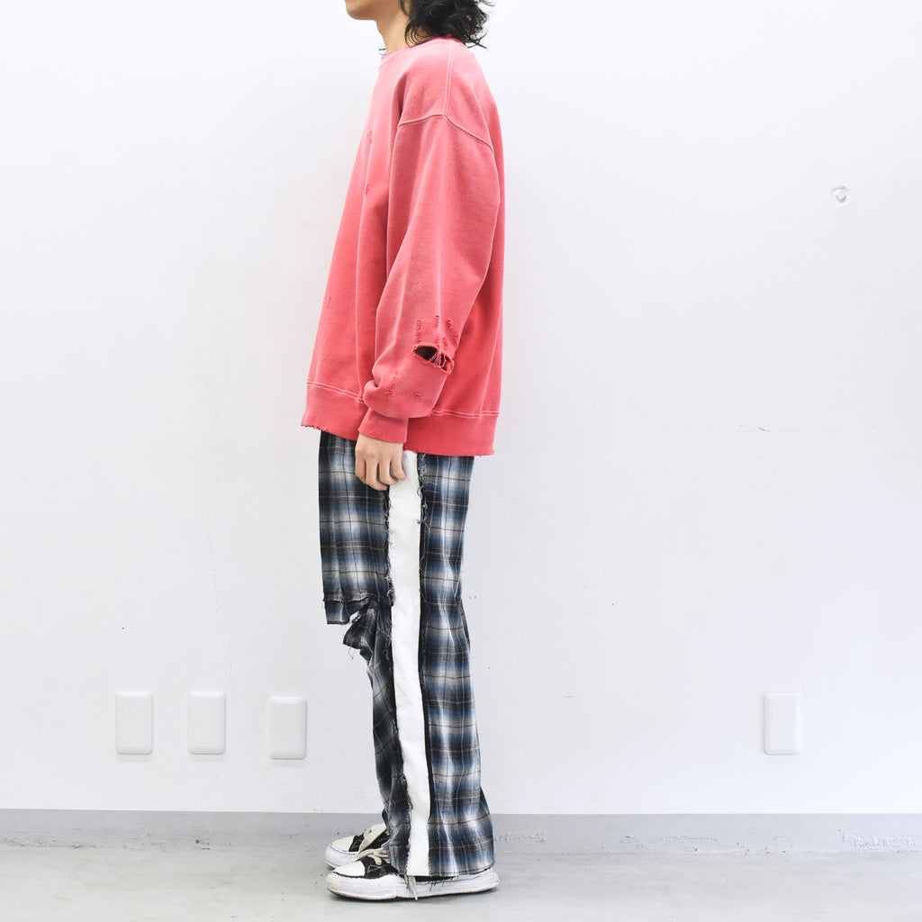 THE JEAN PIERRE / 3Tuck Easy Plaid Trouser - BLUE