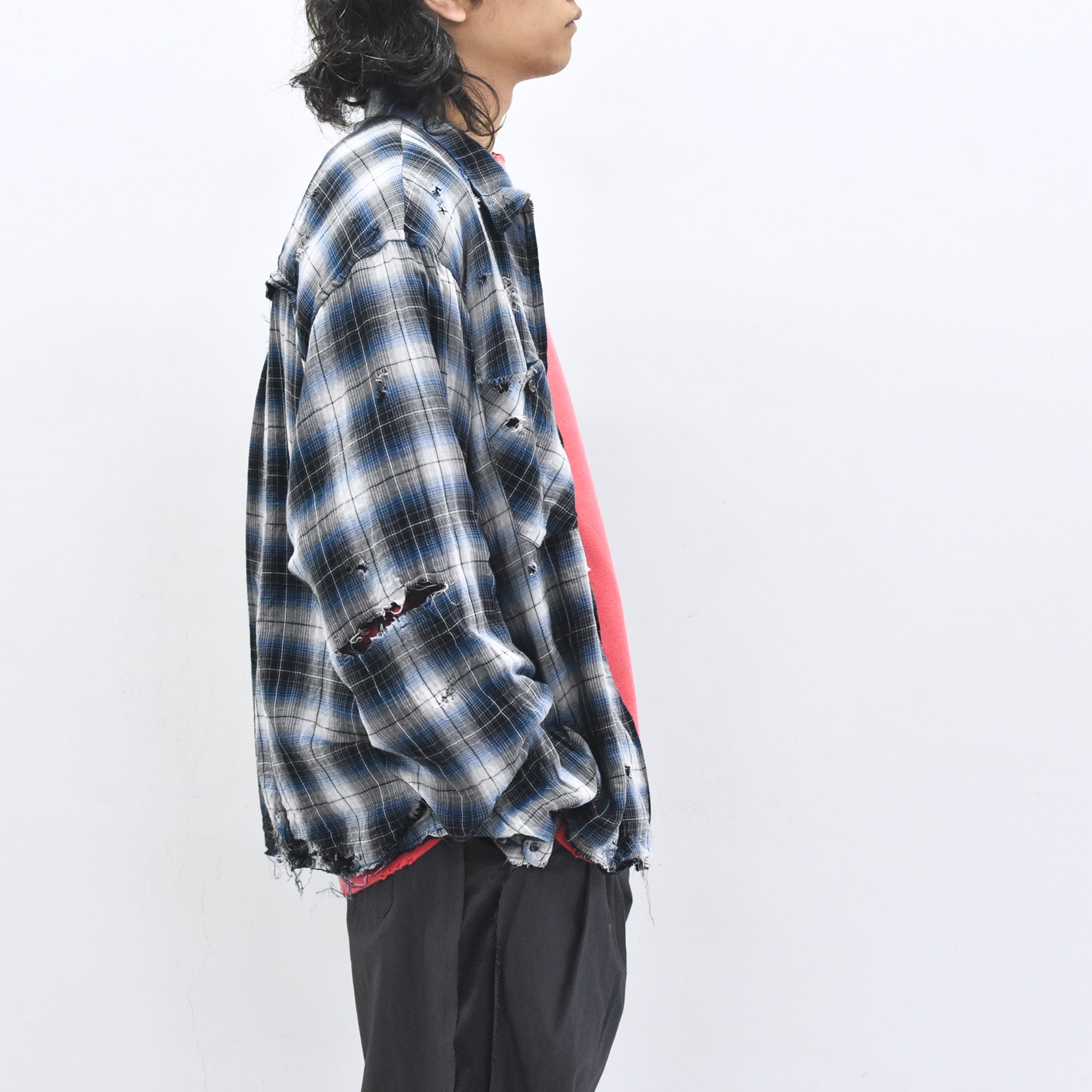 THE JEAN PIERRE / Grunge Destroy Kurt Shirt - BLUE