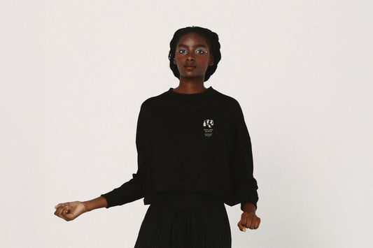 BEDSIDEDRAMA / OMNIDANCE Wide L/S Tee - BLACK