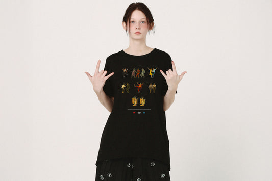 BEDSIDEDRAMA / OMNIDANCE Flare T-Shirt - BLACK