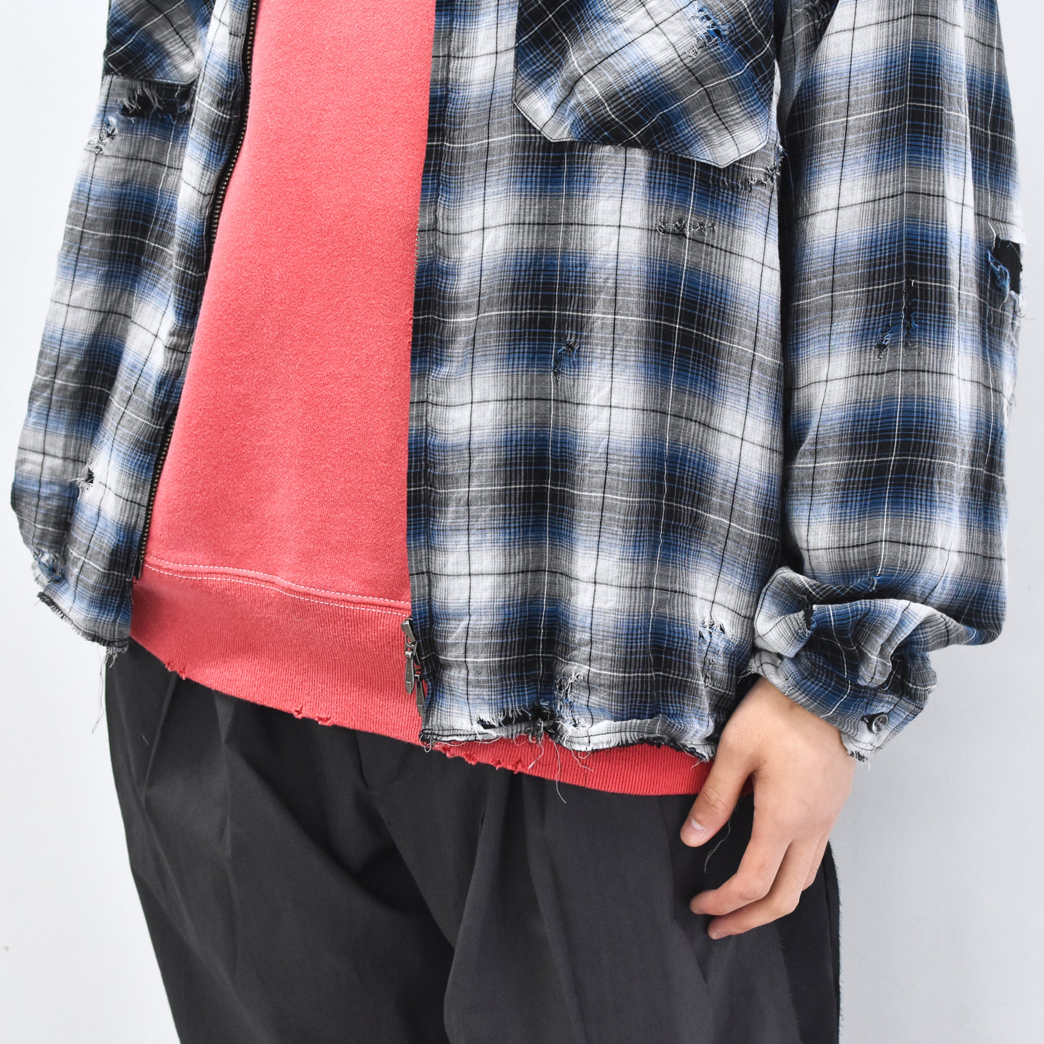 THE JEAN PIERRE / Grunge Destroy Kurt Shirt - BLUE