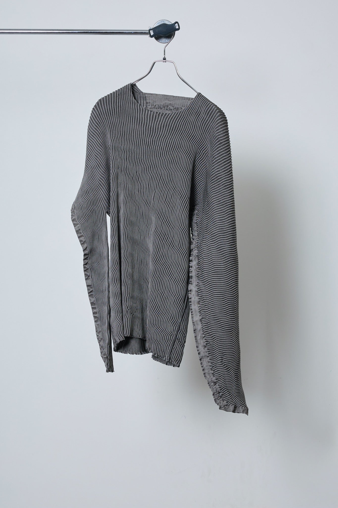BODYSONG. / 先行予約 SEAMLESS ASYMMETRICAL KNIT F25 / RIB - GREY