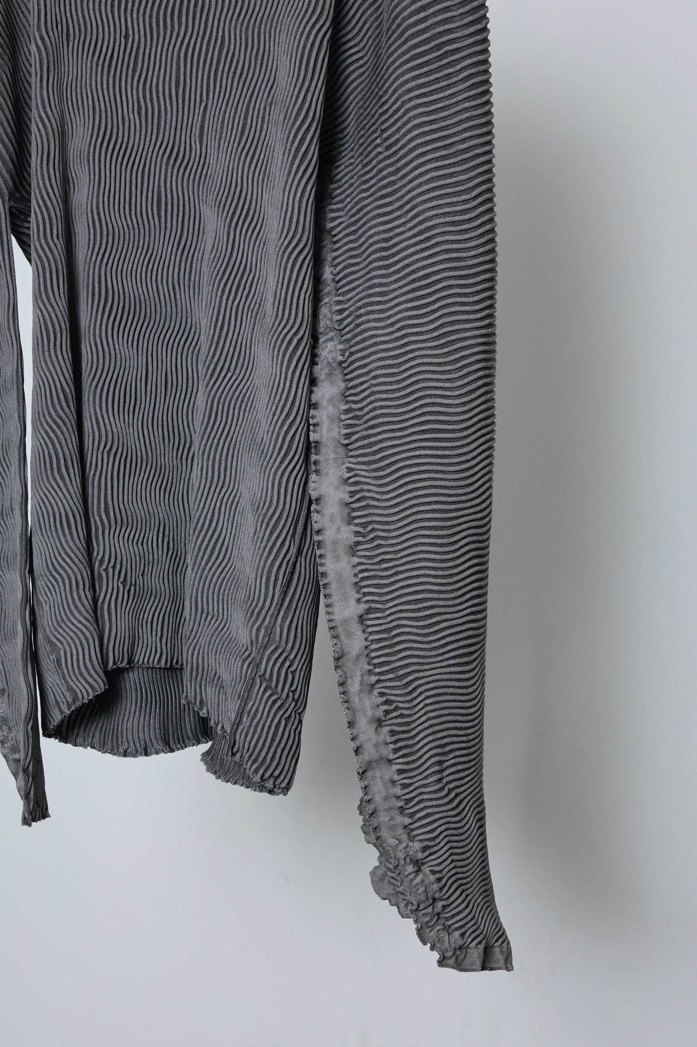 BODYSONG. / 先行予約 SEAMLESS ASYMMETRICAL KNIT F25 / RIB - GREY