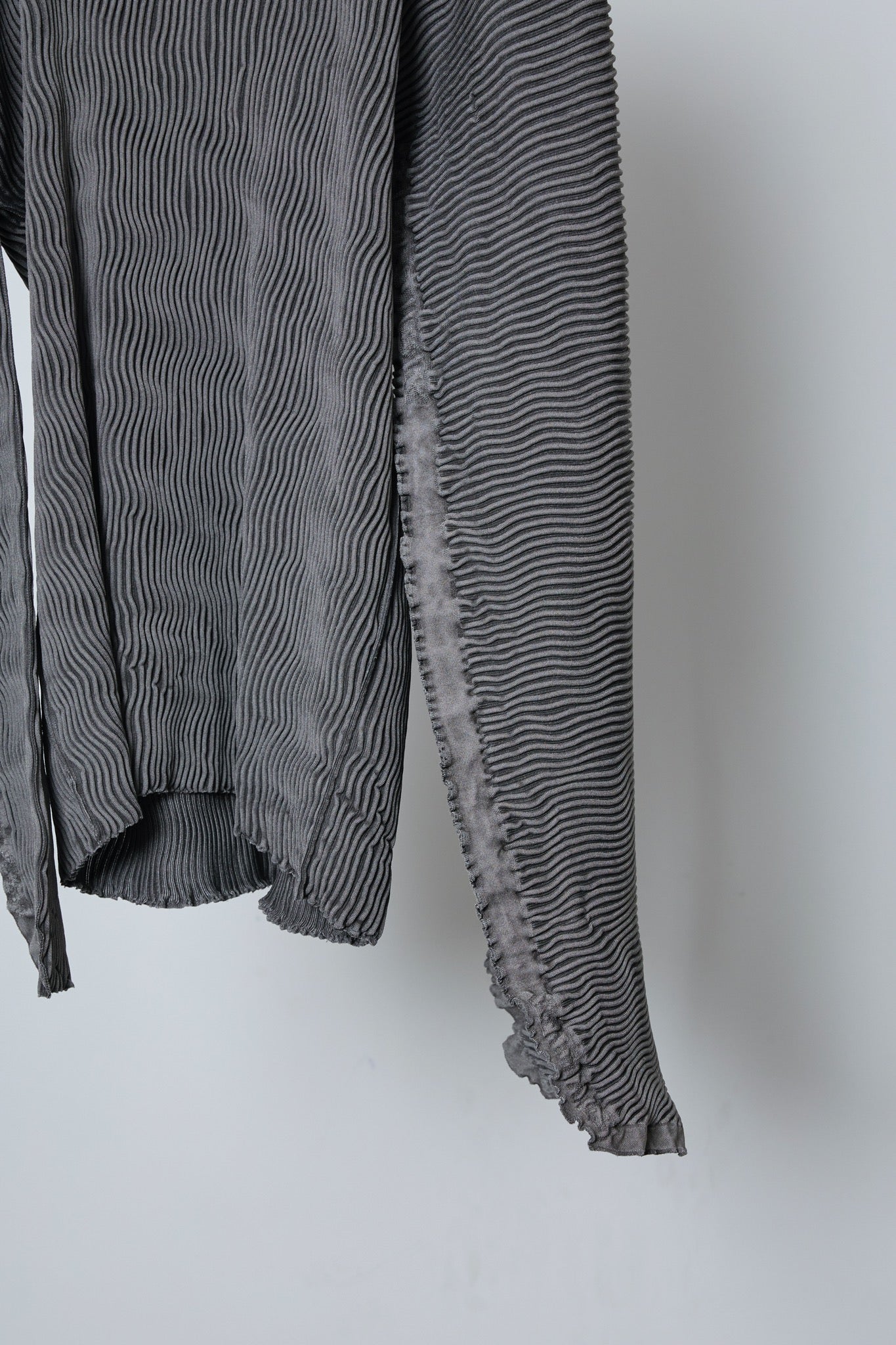 BODYSONG. / 先行予約 SEAMLESS ASYMMETRICAL KNIT F25 / RIB - GREY
