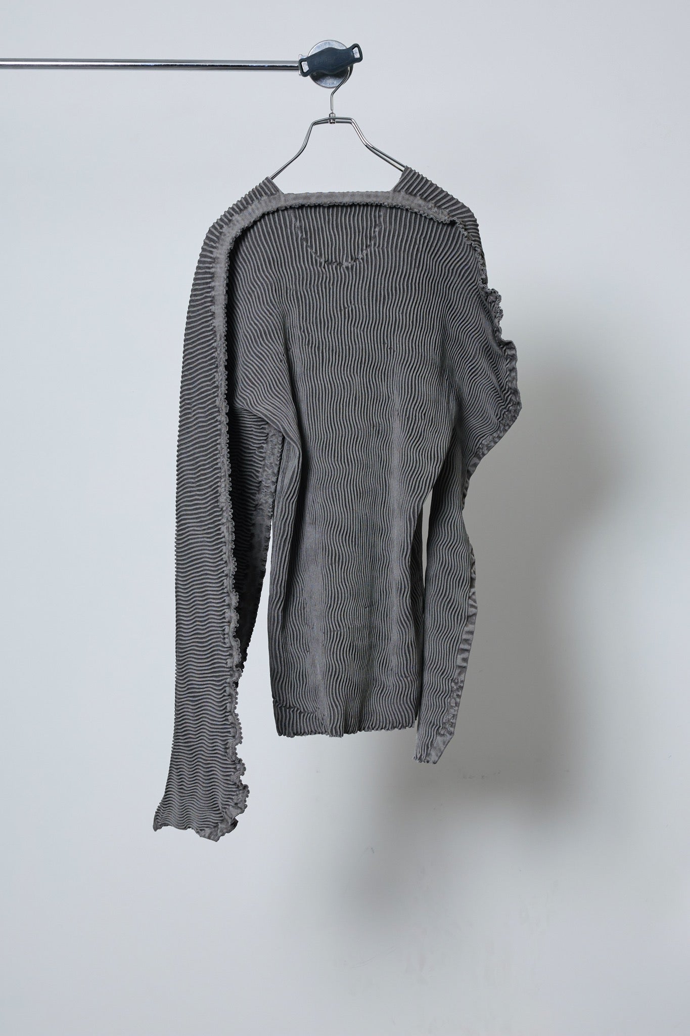 BODYSONG. / 先行予約 SEAMLESS ASYMMETRICAL KNIT F25 / RIB - GREY