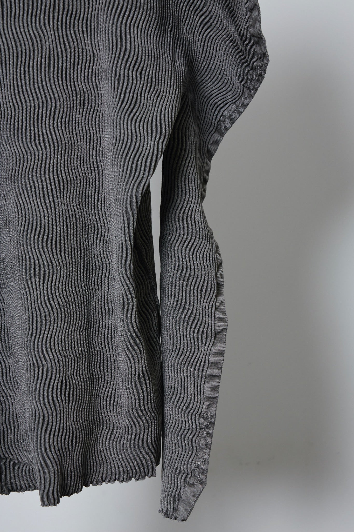 BODYSONG. / 先行予約 SEAMLESS ASYMMETRICAL KNIT F25 / RIB - GREY