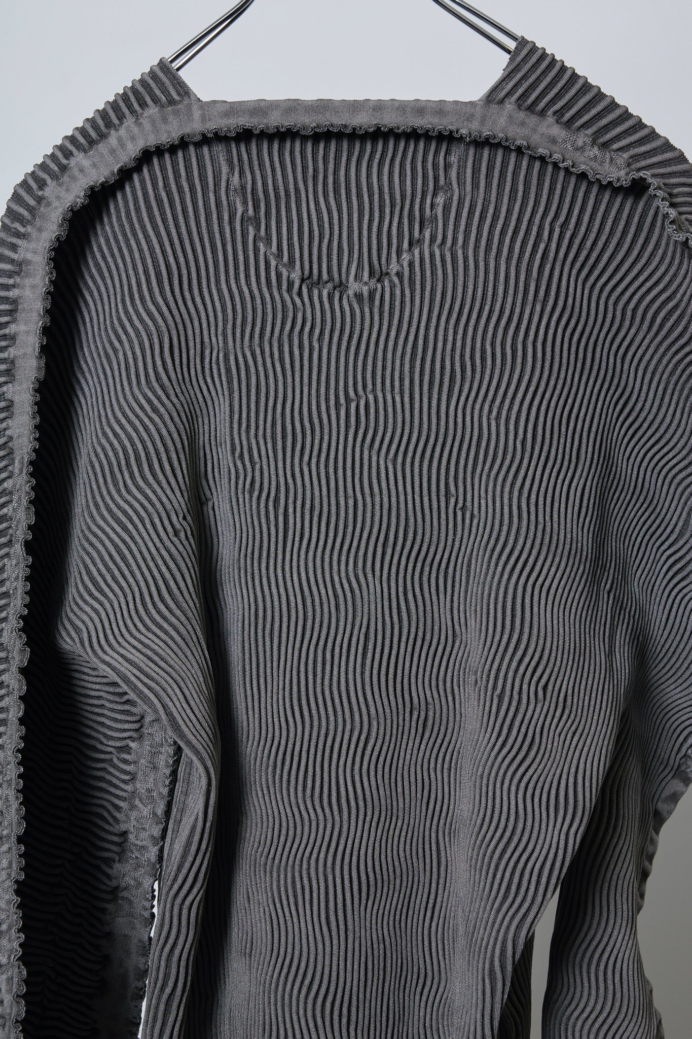 BODYSONG. / 先行予約 SEAMLESS ASYMMETRICAL KNIT F25 / RIB - GREY