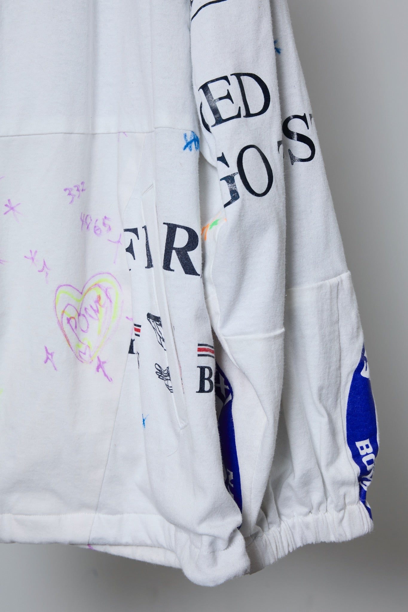 BODYSONG. / 先行予約 DECONSTRUCTED / RECONSTRUCTED VINTAGE T/COACH JACKET - WHITE