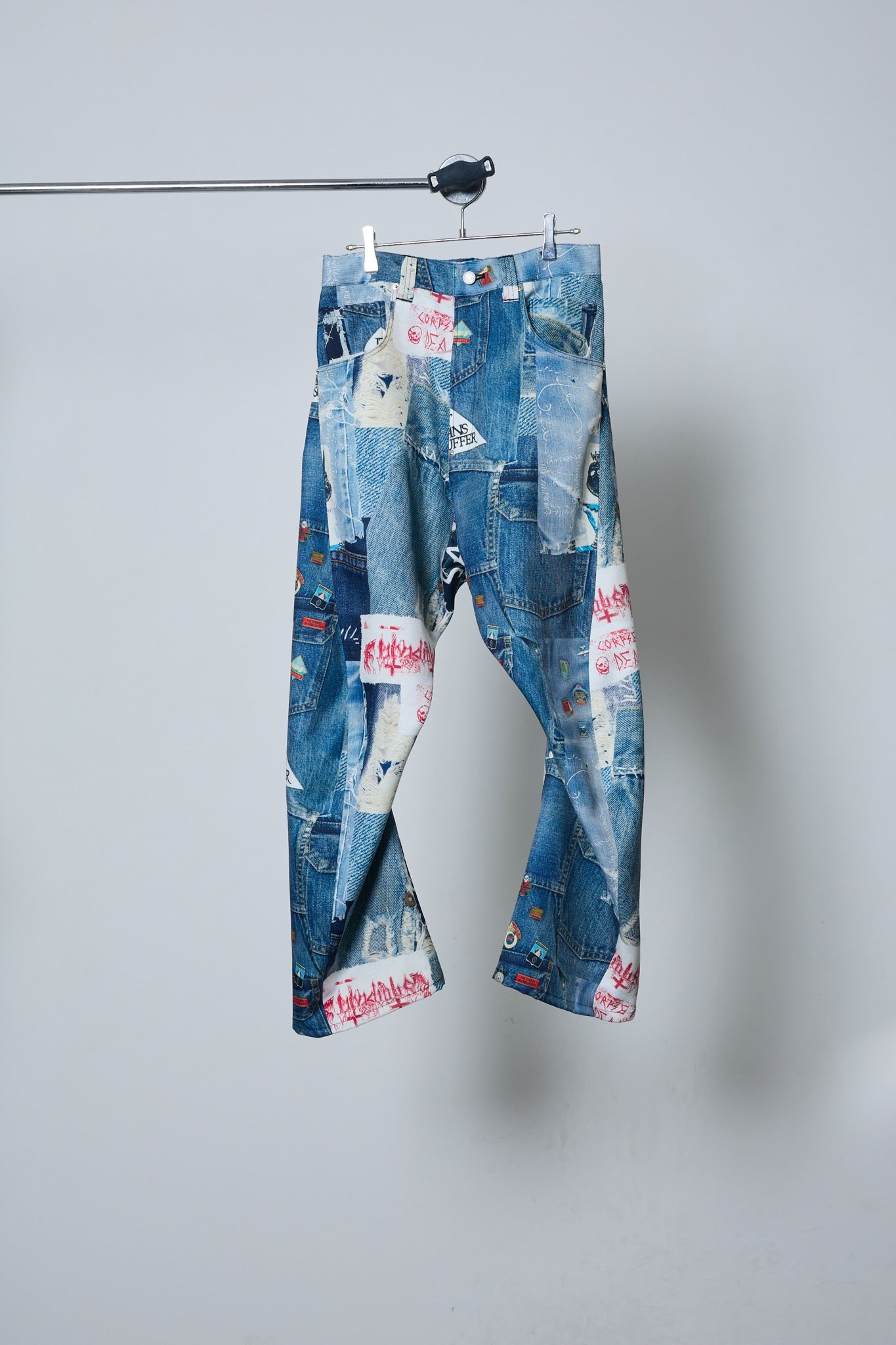 BODYSONG. / 先行予約 3D CUT TROUSERS TROMPE L'OEIL JUV - BLUE