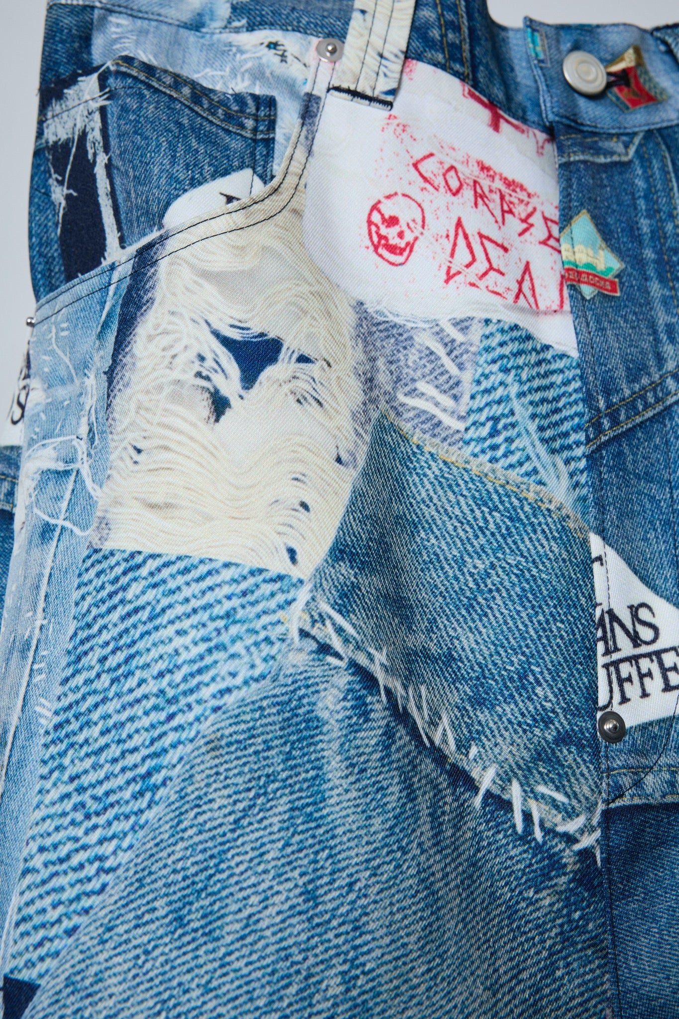 BODYSONG. / 先行予約 3D CUT TROUSERS TROMPE L'OEIL JUV - BLUE