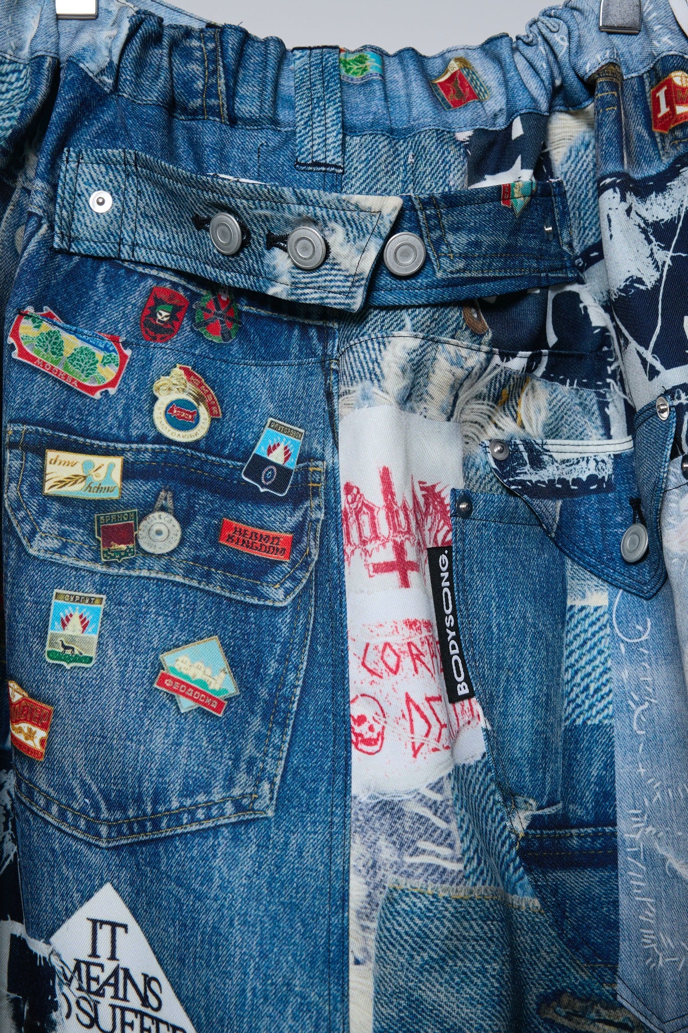 BODYSONG. / 先行予約 3D CUT TROUSERS TROMPE L'OEIL JUV - BLUE