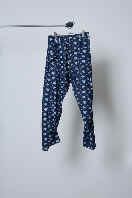 BODYSONG. / 先行予約 3D CUT FLORAL DENIM - NAVY